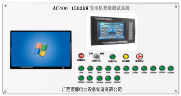 頂博電力AC400-1500kW發(fā)電機(jī)組智能測試系統(tǒng)的工作原理圖